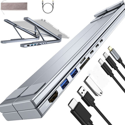 📢📢50 % de réduction  & Livraison gratuite⏰Station d'Accueil USB-C 8-en-1 – Support Réglable, HDMI 4K & Transfert Rapide