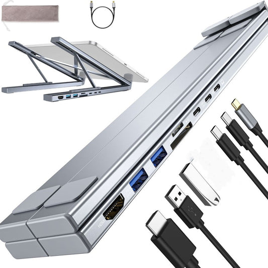 📢📢50 % de réduction  & Livraison gratuite⏰Station d'Accueil USB-C 8-en-1 – Support Réglable, HDMI 4K & Transfert Rapide