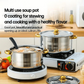 📢📢50 % de réduction !! ⏰Batterie de cuisine en acier inoxydable de 5 pièces avec couvercles en verre