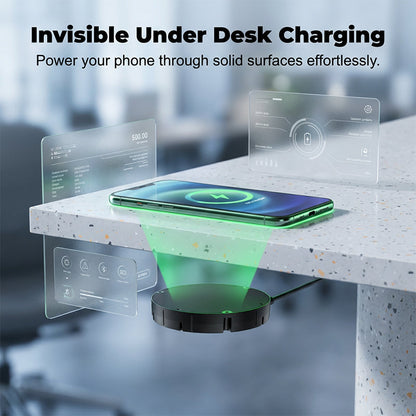 📢📢50 % de réduction ⏰Chargeur sans fil invisible à placer sous le bureau