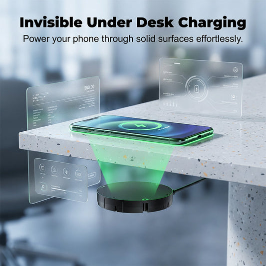 📢📢50 % de réduction ⏰Chargeur sans fil invisible à placer sous le bureau