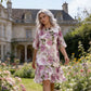 📢📢60 % de réduction !! ⏰Robe à volants étagés à manches courtes et imprimé floral pour femme