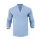 📢📢50 % de réduction !! ⏰T-shirt Henley décontracté pour homme, style automnal