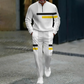 📢📢50 % de réduction !! ⏰ Ensemble de survêtement pour homme à demi-zip et motifs colorés