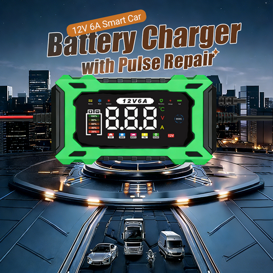 📢📢60 % DE RÉDUCTION !! ⏰Chargeur de batterie de voiture intelligent 12 V 6 A avec fonction de réparation par impulsions