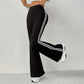 📢📢50 % de réduction !! ⏰Pantalon évasé à taille haute et bandes latérales