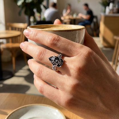 📢📢50 % de réduction !! ⏰💍 Bague vintage bohème à motif floral – Artisanat détaillé, Style romantique & Ajustable ✨