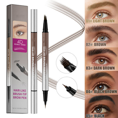 📢📢50 % de réduction !! ⏰Stylo à sourcils liquide imperméable 2-en-1