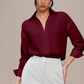 📢📢50 % de réduction !! ⏰Chemise-body à manches longues et boutons pour femme