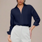 📢📢50 % de réduction !! ⏰Chemise-body à manches longues et boutons pour femme