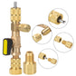 🔧❄️✨ PROMO -40% ! Outil de Retrait de Noyau de Valve Climatisation – Laiton, Double Ports SAE & 10 Noyaux Inclus