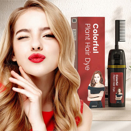 📢📢50 % DE RÉDUCTION !!!⏰Coloration Capillaire Végétale Colorée avec Peigne Applicateur Innovant👱