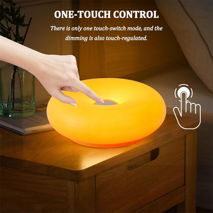🍩 60% DE RÉDUCTION! 💡 Lampe de Table LED Donut à Commande Tactile – Design Unique, Dimmable & Parfaite Pour Créer Une Ambiance Cosy 🏠