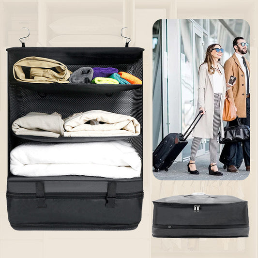 Portable Foldable Triple Mesh Organizer Hanging Bag