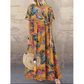 📢📢50 % DE RÉDUCTION !!!⏰ 🌿 | Pure Cotton Long Skirt – Vintage Print & Relaxed Fit 🌸