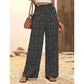 📢📢40 % DE RÉDUCTION !!!⏰Pantalon large taille haute à smocks pour femme👖