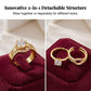 📢📢50 % de réduction !! ⏰Bague ouverte 2-en-1 dorée avec zircone