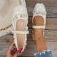 📢📢50 % DE RÉDUCTION !!!⏰Ballerines en dentelle pour femme, à bout carré et respirantes
