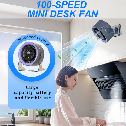📢📢560 % DE RÉDUCTION !!!⏰Mini ventilateur de bureau à 100 vitesses avec affichage numérique