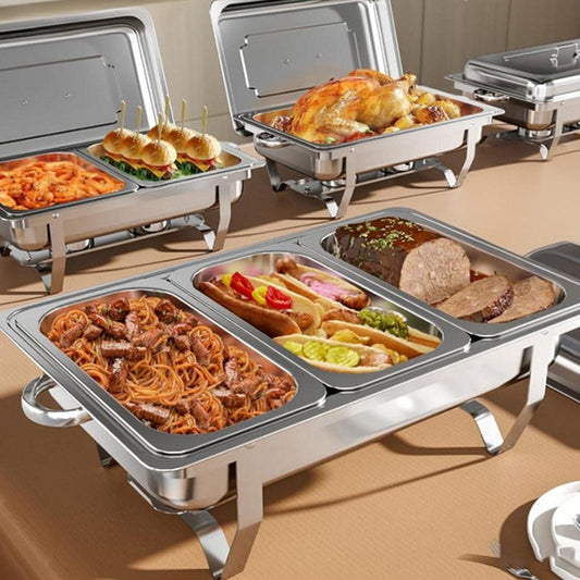 📢📢40 % DE RÉDUCTION !!!⏰ Service de Chafing Dish en Acier Inoxydable – Polyvalent, Durable & Élégant pour Buffets 🎉
