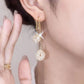 📢📢50 % DE RÉDUCTION !!!⏰Boucles d'oreilles pendantes élégantes ornées d'un pompon en cristal synthétique