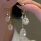 📢📢50 % DE RÉDUCTION !!!⏰Boucles d'oreilles pendantes élégantes ornées d'un pompon en cristal synthétique