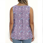 Women's Printed Button Sleeveless Top
