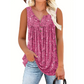 Women's Printed Button Sleeveless Top