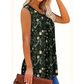 Women's Printed Button Sleeveless Top