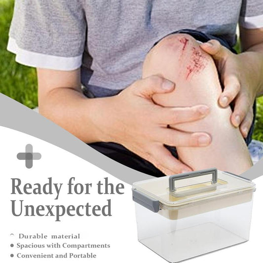 Multi-Layer Medicine Storage Box with Handle