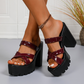 📢📢60 % de réduction !! ⏰Sandales à talons épais et semelles compensées pour femme