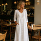 👗 50% DE RÉDUCTION! ✨ Élégante Robe Midi en Lin Col V avec Boutons – Confortable, Style Décontracté & Parfaite Pour Un Usage Quotidien 🌸
