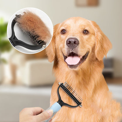 📢📢40 % DE RÉDUCTION !! ⏰Brosse de toilettage double face pour animaux