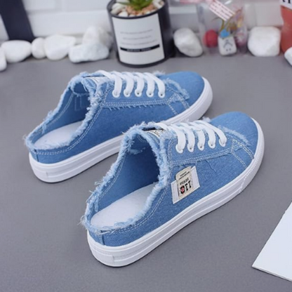 📢📢50 % DE RÉDUCTION !! ⏰Baskets mules en jean pour femme