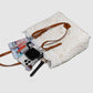 👜 PROMO LIMITÉE 40% DE RÉDUCTION ! 👒 Sac Fourre-Tout Élégant en Dentelle Blanche – Grand Compartiment, Bretelles Réglables 🔐