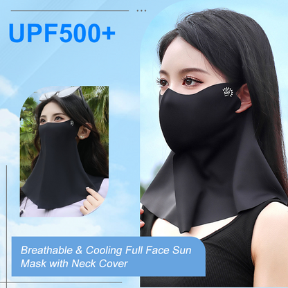 📢📢40 % DE RÉDUCTION !! ⏰Masque solaire intégral respirant et rafraîchissant avec protection pour la nuque ✅ Protection Visage & Cou | Protection contre le soleil 🧊 -53% 🔥