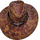 📢📢40% DE RÉDUCTION !! ⏰ ✨ Chapeau de Cowboy Vintage à Large Bord & Lanière – PU, Taille Unique, Réglable ☀️