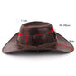 📢📢40% DE RÉDUCTION !! ⏰ ✨ Chapeau de Cowboy Vintage à Large Bord & Lanière – PU, Taille Unique, Réglable ☀️