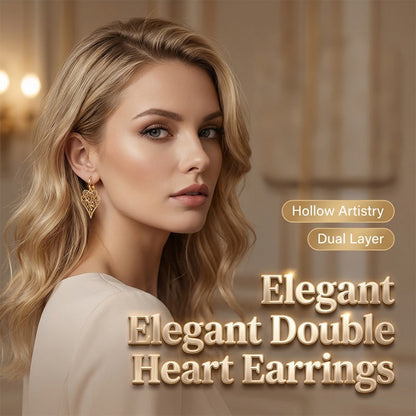 📢📢40 % DE RÉDUCTION !! ⏰Elegant Sparkling Heart Hoop Earrings