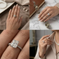 📢📢50 % DE RÉDUCTION !! ⏰Bague en diamant à taille fleur de glace haute teneur en carbone