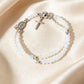 Bracelet à perles de chapelet à double tour