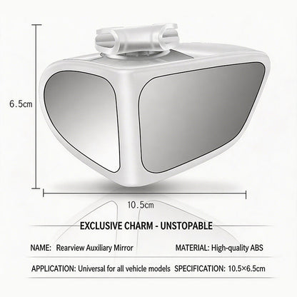 📢📢40% DE RÉDUCTION !! ⏰ Rétroviseur Angle Mort Double Objectif – Verre Convexe – Réglable 360° & Vue Trottoir for Conduite Sécurisée 🛡️