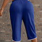 📢📢50 % DE RÉDUCTION !! ⏰Pantalon capri à cordon de serrage pour femme, avec poches