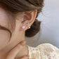 📢📢50 % DE RÉDUCTION !! ⏰Boucles d'oreilles fantaisie « Fleurs et perles »