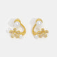 📢📢50 % DE RÉDUCTION !! ⏰Boucles d'oreilles fantaisie « Fleurs et perles »