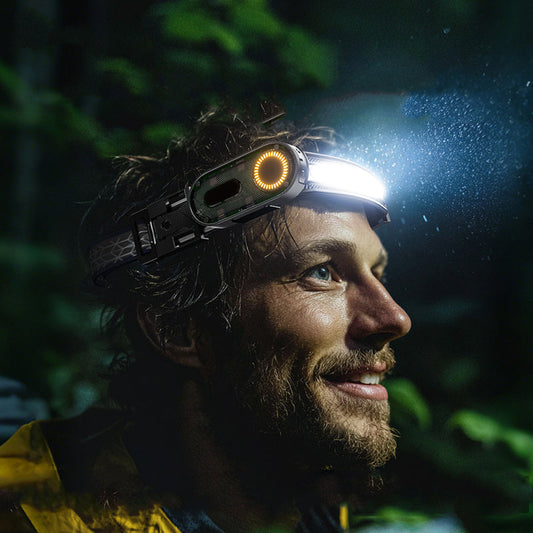 📢📢40 % DE RÉDUCTION !! ⏰Lampe frontale intelligente à induction par ondes pour les sports de plein air