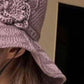 📢📢40 % DE RÉDUCTION !! ⏰Chapeau bob au crochet pour femme, orné d'une fleur