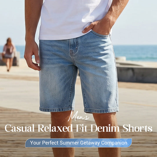 📢📢50 % DE RÉDUCTION !! ⏰Short en jean décontracté à la coupe ample pour homme