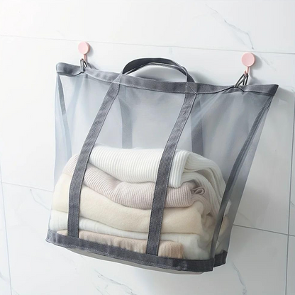 📢📢50 % DE RÉDUCTION !! ⏰Panier à linge pliable en filet de grande capacité