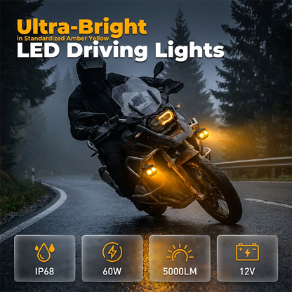 📢📢50 % DE RÉDUCTION !! ⏰Projecteur LED bicolore pour moto